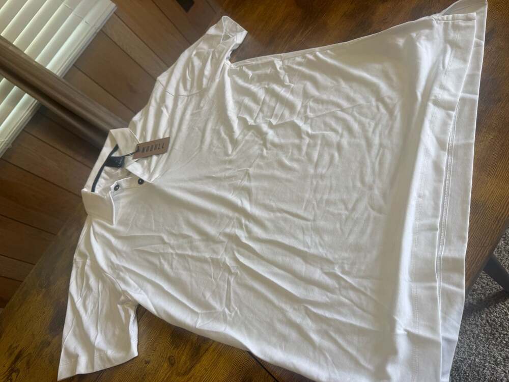 NOBULL Men's Adapt Short Sleeve Polo Shirt White Size Small NWT